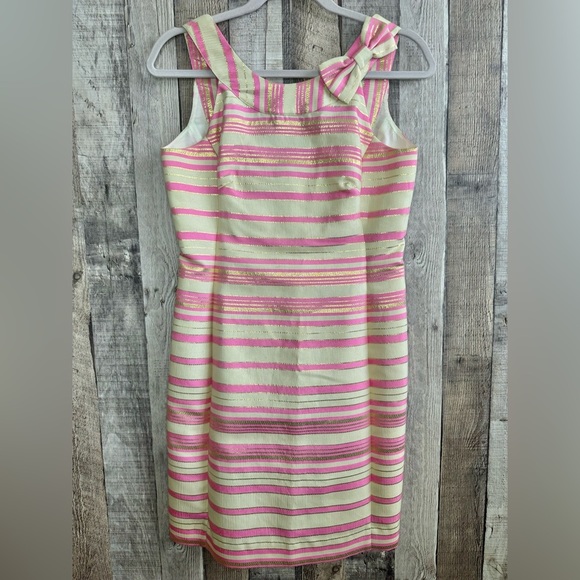 Lilly Pulitzer Elias Pink Glitzy Cocktail Dress Sz 4 - Picture 1 of 8